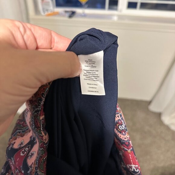 Talbots Kaleidoscope Paisley Multicolored Zip up 90’s Style Midi Pencil Skirt - Picture 9 of 9